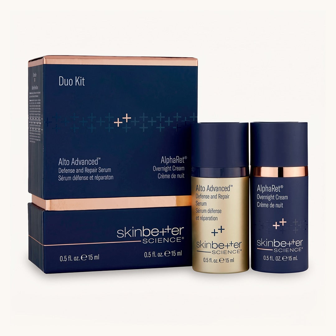 Skinbetter Science A-Team Duo Kit with Alto Advanced Defense and Repair Serum and AlphaRet Overnight Cream